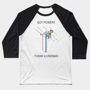 Thank A Lineman Baseball T-Shirt